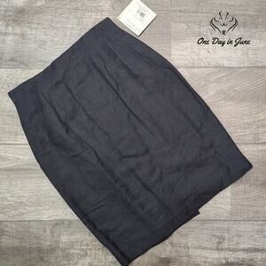 theomiles Petite Linen Lined Pencil Skirt Size 8P